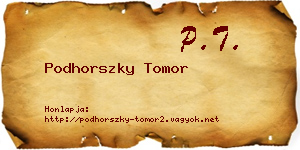Podhorszky Tomor névjegykártya